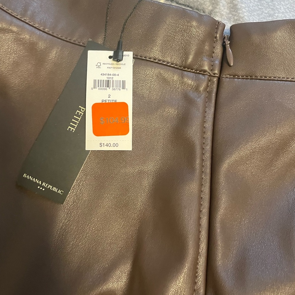 Leather skirt and top from banana republic size small to medium